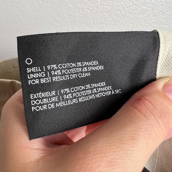 Club Monaco Newman Beige High Waist Double Breasted Button Front Belted Skirt - Picture 9 of 10